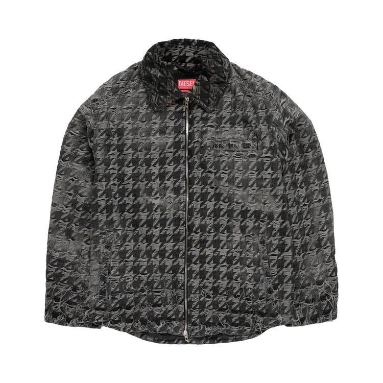 Diesel Houndstooth Distressed Jacket 'Black'