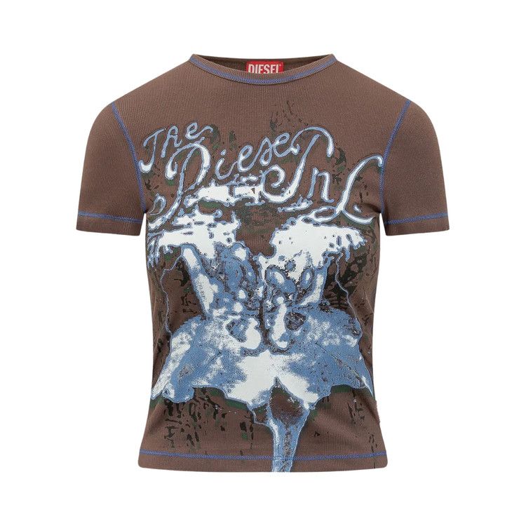 Diesel T-Brenda Short-Sleeve Top 'Brown'