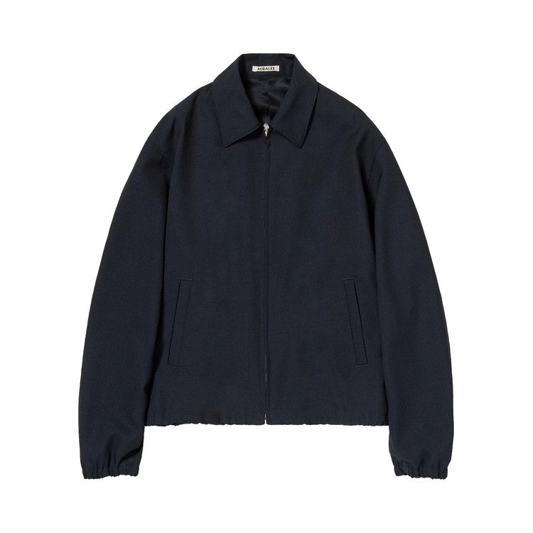 Auralee Wool Mohair Hopsack Zip Blouson 'Dark Navy'