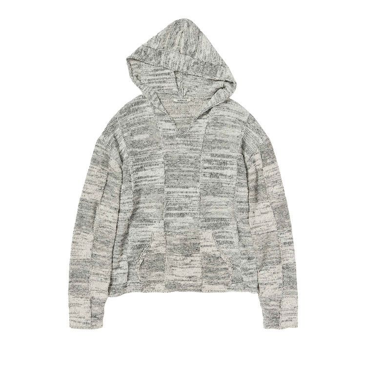 Auralee Panel Knit Pullover Parka 'Off White/Black'