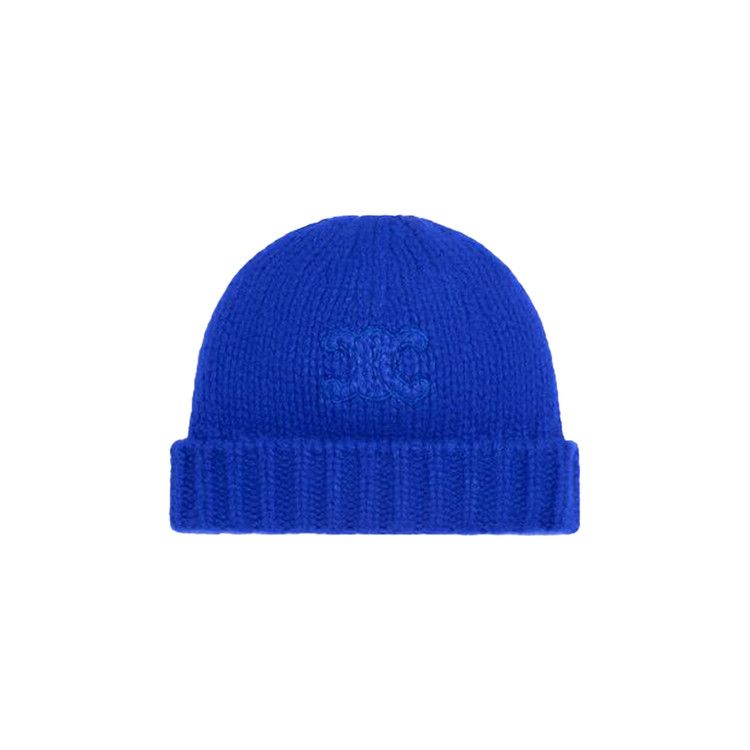 CELINE Triomphe Beanie 'Bleu Roi'