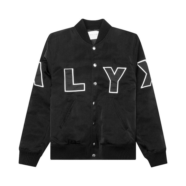 1017 ALYX 9SM Nylon Logo Varsity Jacket 'Black'