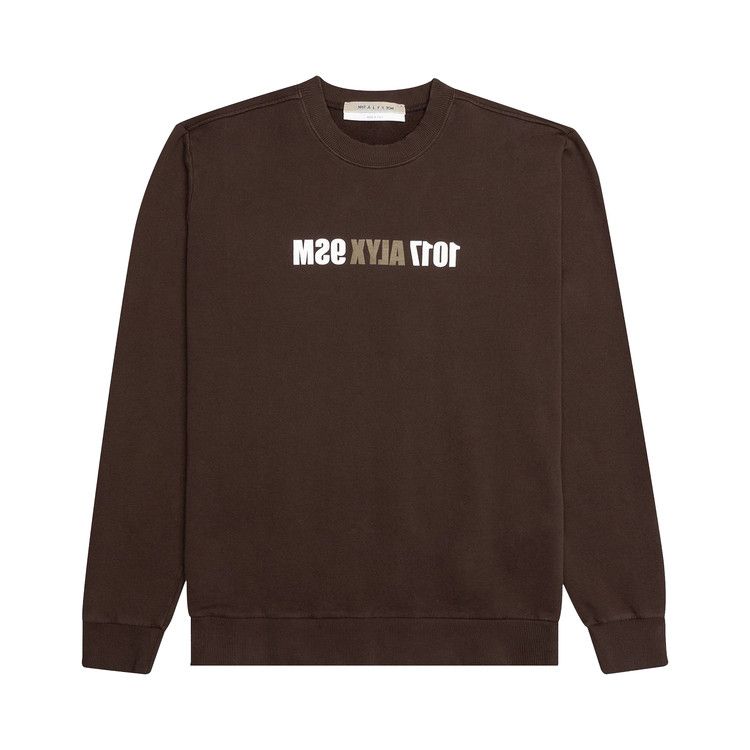 1017 ALYX 9SM Mirrored Logo Crewneck 'Deep Brown'