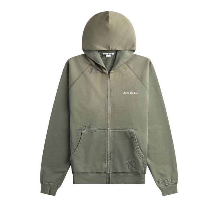 Acne Studios Mended Fleece Hoodie 'Slate Grey'