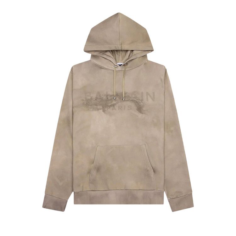 Balmain Logo Printed Hoodie 'Molt/Sand'