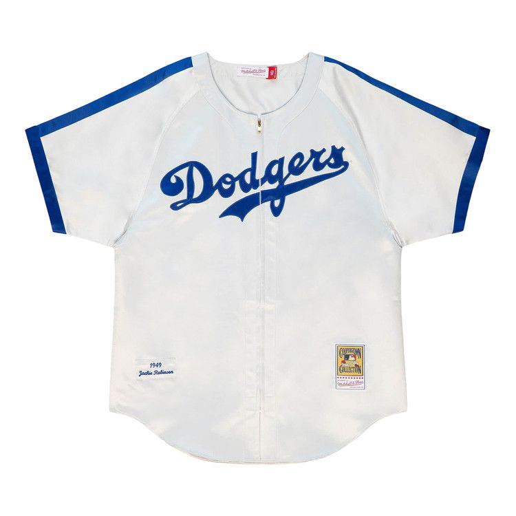 Mitchell & Ness MLB Authentic Brooklyn Dodgers 1949 Jackie Robinson Jersey 'Pearl Grey'