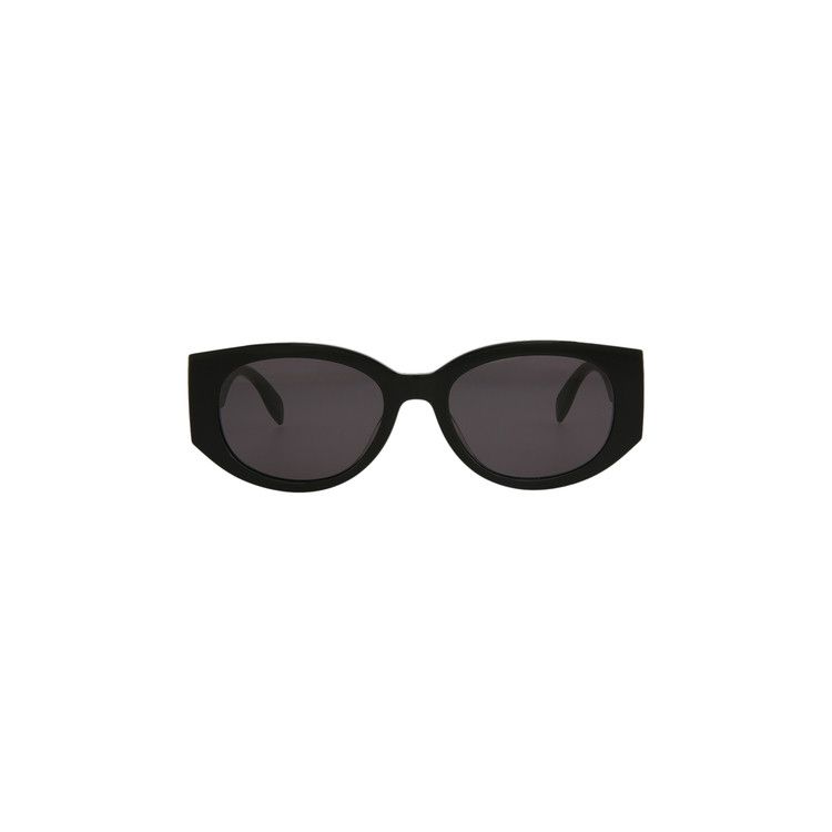 Alexander McQueen Oval Sunglasses 'Black/Grey'