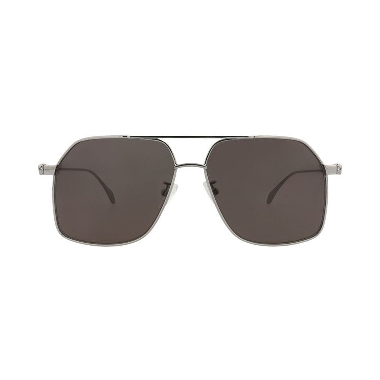 Alexander McQueen Aviator Sunglasses 'Ruthenium/Grey'