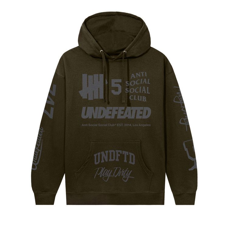 Anti Social Social Club x Undefeated Schizophrenia Hoodie 'Army'