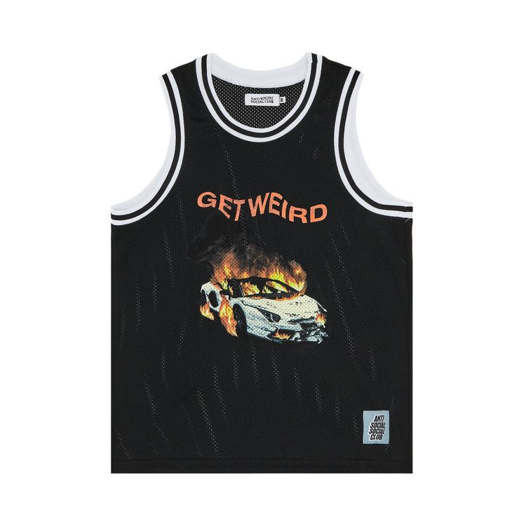 Anti Social Social Club Burnout Basketball Jersey 'Black'