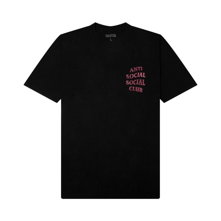 Anti Social Social Club Rhinestone Mind Games T-Shirt 'Black/Pink'