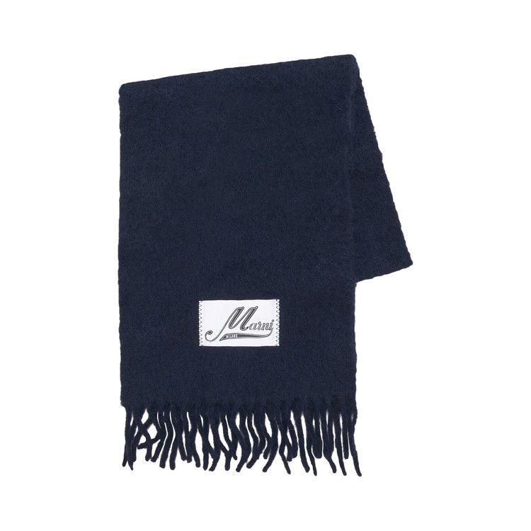 Marni Brushed Alpaca Scarf 'Blue'