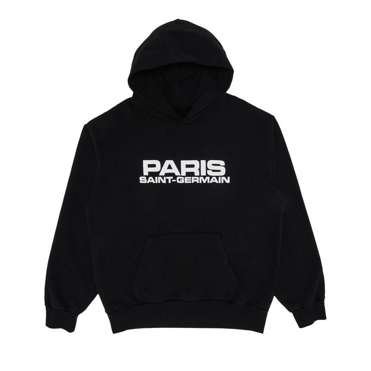 GOAT Exclusive Paris Saint-Germain Block Logo Hoodie 'Black'