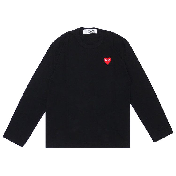 Comme des Garçons PLAY Heart Emblem Long-Sleeve Shirt 'Black'