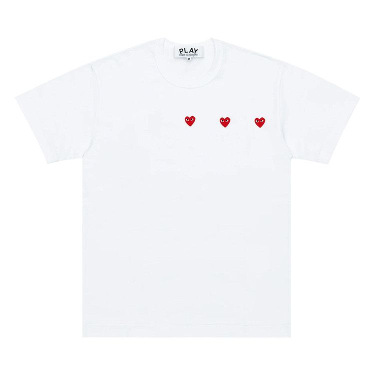 Comme des Garçons PLAY Logo Print Tee 'White/Red'