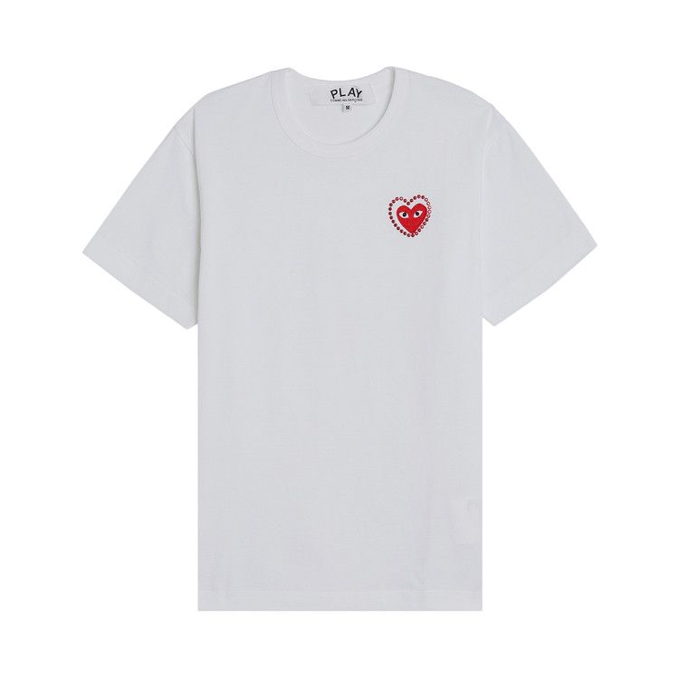 Comme des Garçons PLAY Metalstone Heart T-Shirt 'White/Red'