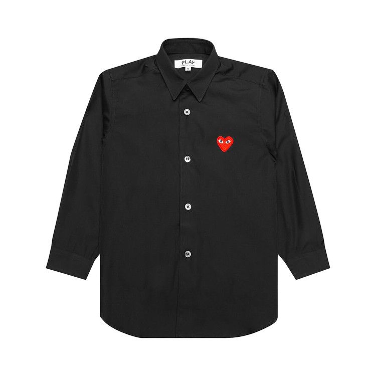 Comme des Garçons PLAY Button Up Shirt 'Black'