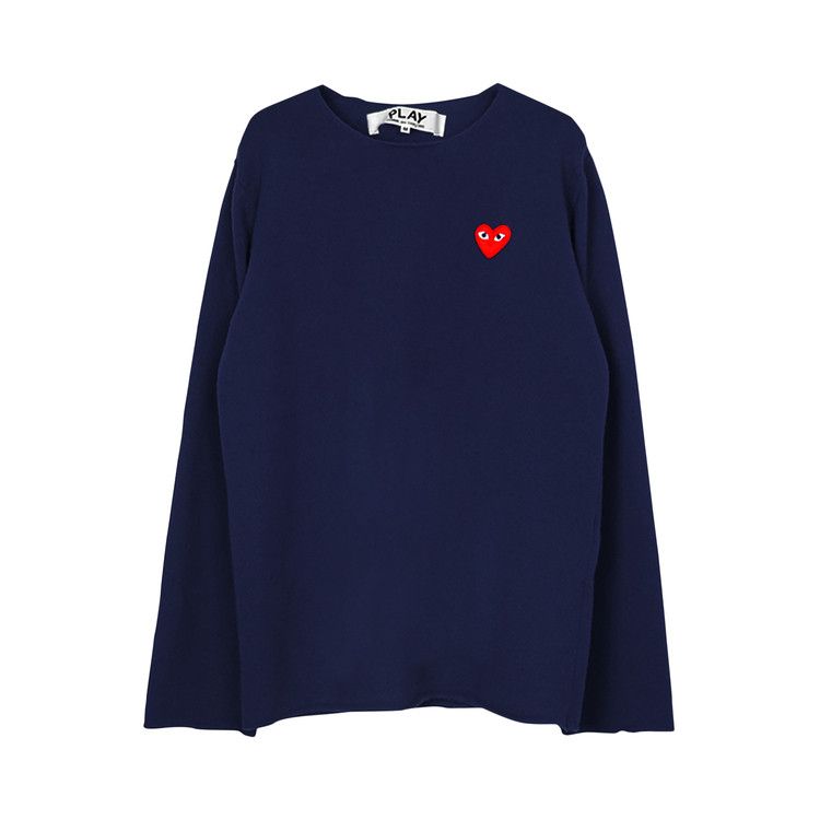 Comme des Garçons PLAY V-Neck Pullover Sweater 'Navy'