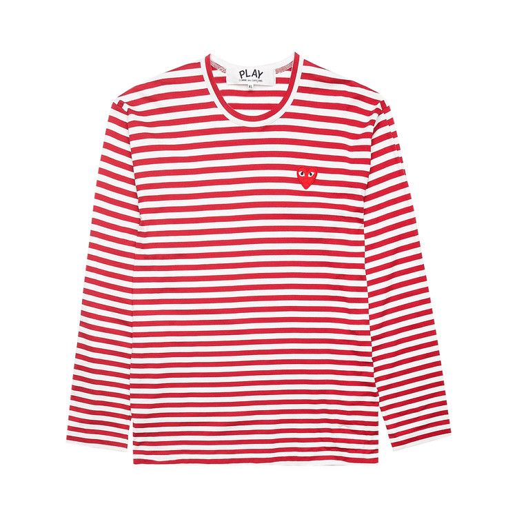 Comme des Garçons PLAY Striped Long-Sleeve T-Shirt 'Red'