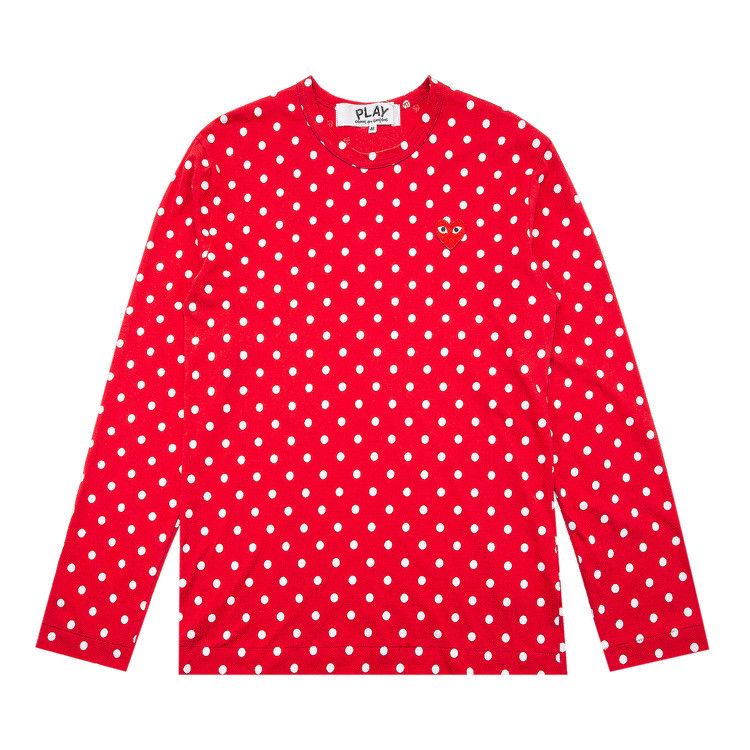 Comme des Garçons PLAY Polka Dot Long-Sleeve T-Shirt 'Red'