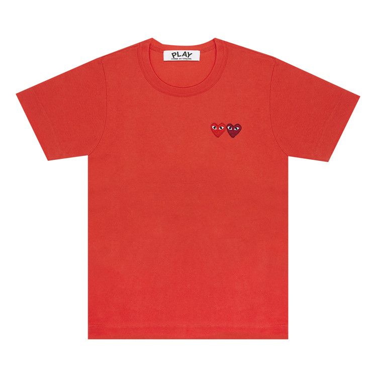 Comme des Garçons PLAY Double Heart T-Shirt 'Red'