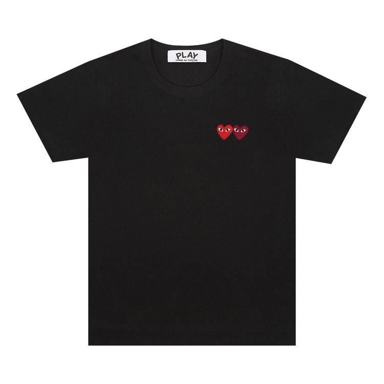 Comme des Garçons PLAY Double Heart T-Shirt 'Black'