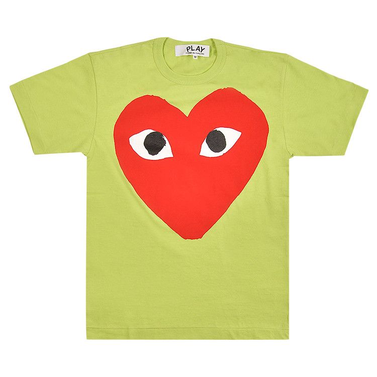 Comme des Garçons PLAY Pastelle Red Logo T-Shirt 'Green'
