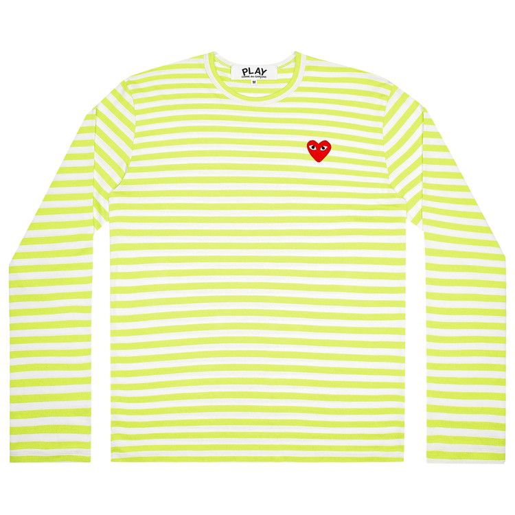 Comme des Garçons PLAY Pastelle Striped Long-Sleeve Shirt 'Green'