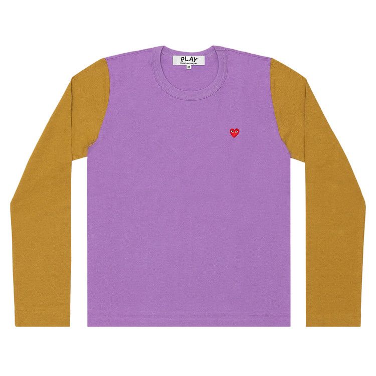 Comme des Garçons PLAY Small Heart Bi-Colour T-Shirt 'Purple/Olive'