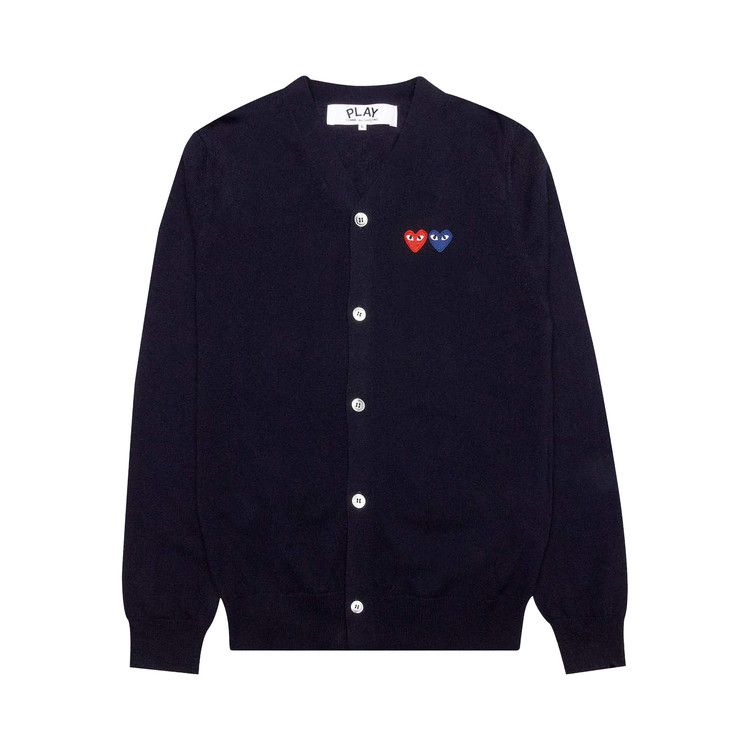 Comme des Garçons PLAY Double Heart Cardigan 'Navy'