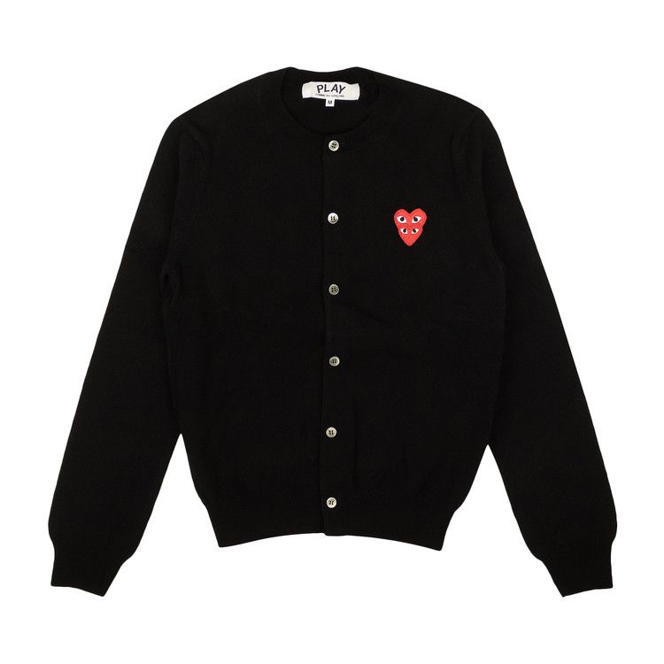 Comme des Garçons PLAY Knit Logo Heart Cardigan 'Black'