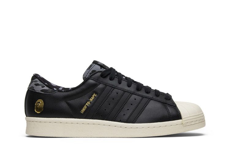 Undefeated x A Bathing Ape x adidas Superstars 80v 'Black'