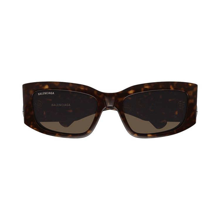 Balenciaga Rectangle Sunglasses 'Brown'