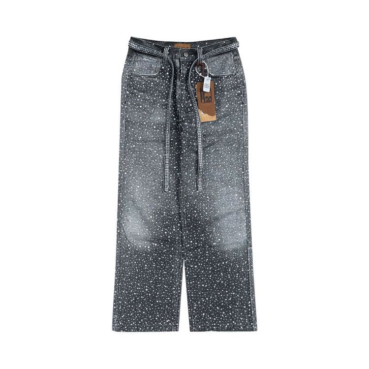 Birth Of Royal Child 3D Printed Washed Swarovski Diamond Jean 'Black'