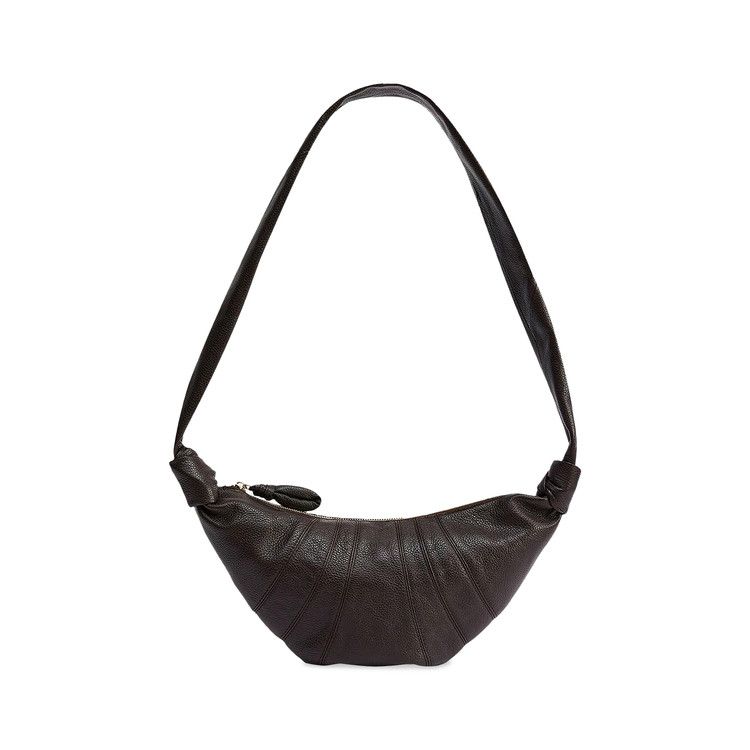 Lemaire Soft Grain Small Croissant Bag 'Dark Chocolate'