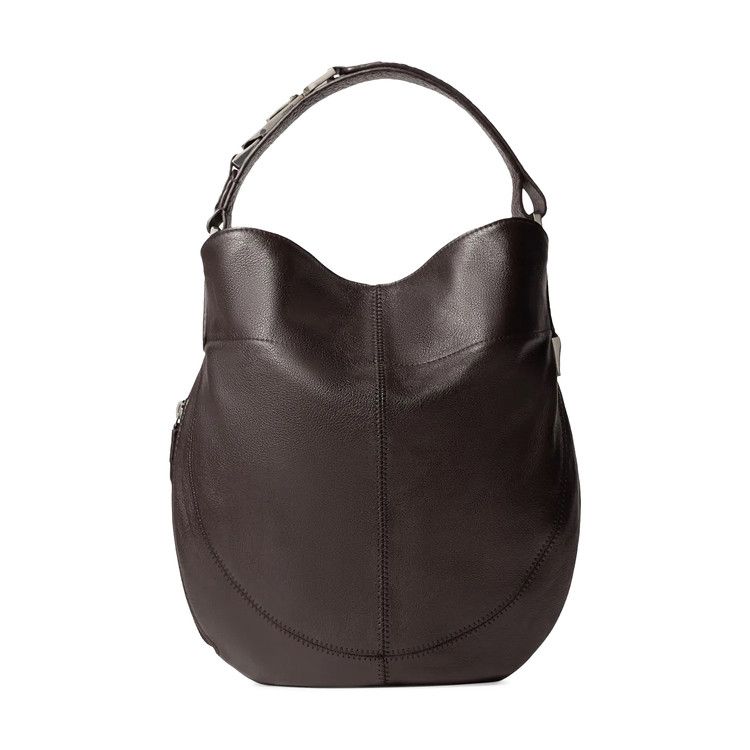 Lemaire Hobo Quiver Clip Bag 'Dark Chocolate'