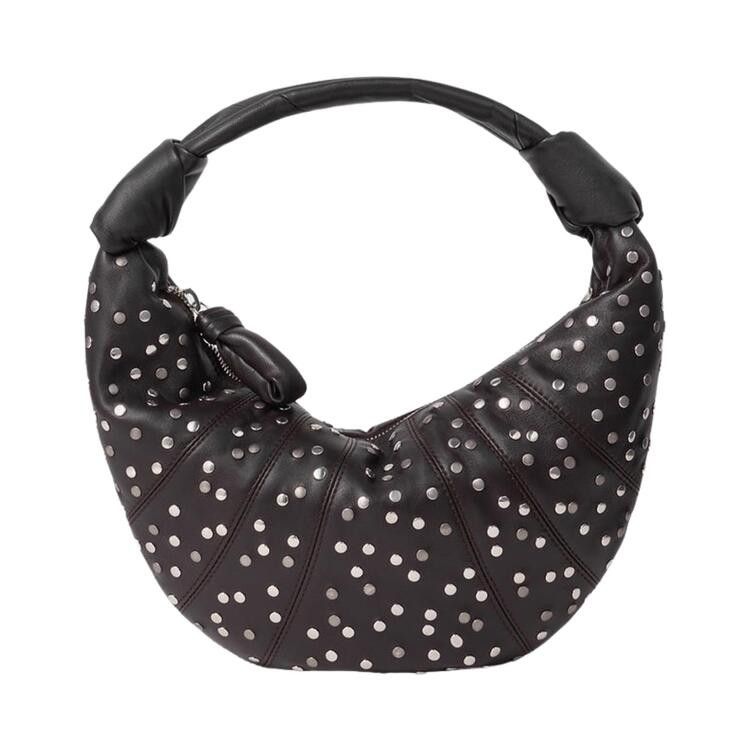 Lemaire Mini Fortune Croissant Galva Bag 'Dark Chocolate'