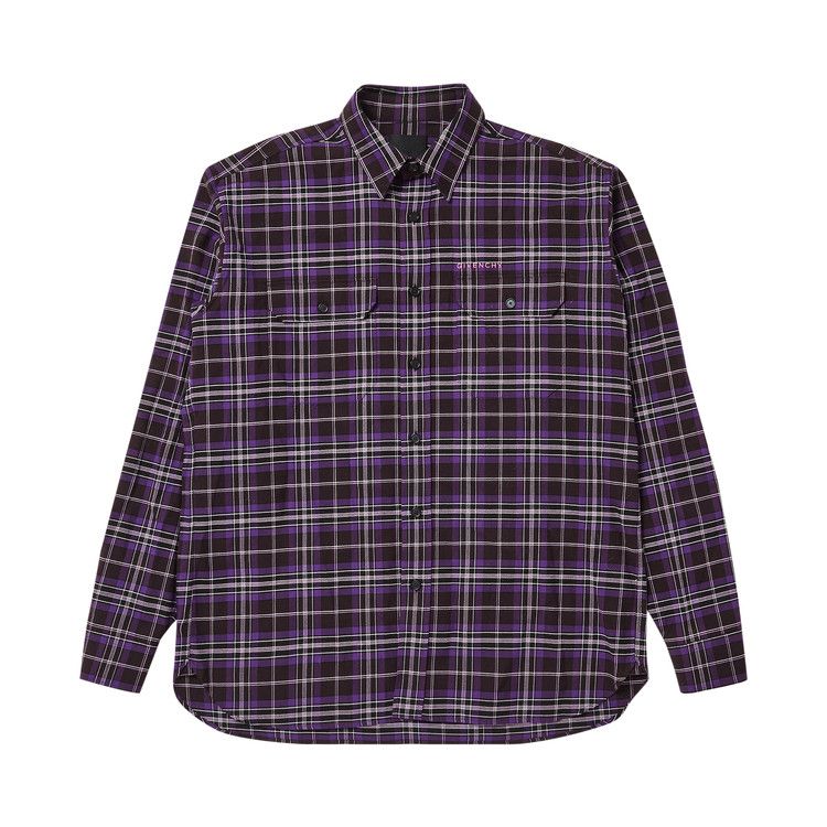 Givenchy Checked Flannel Shirt 'Dark Purple'