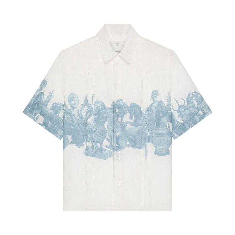 Givenchy Short-Sleeve Shirt With Pintucks 'Blue/White'