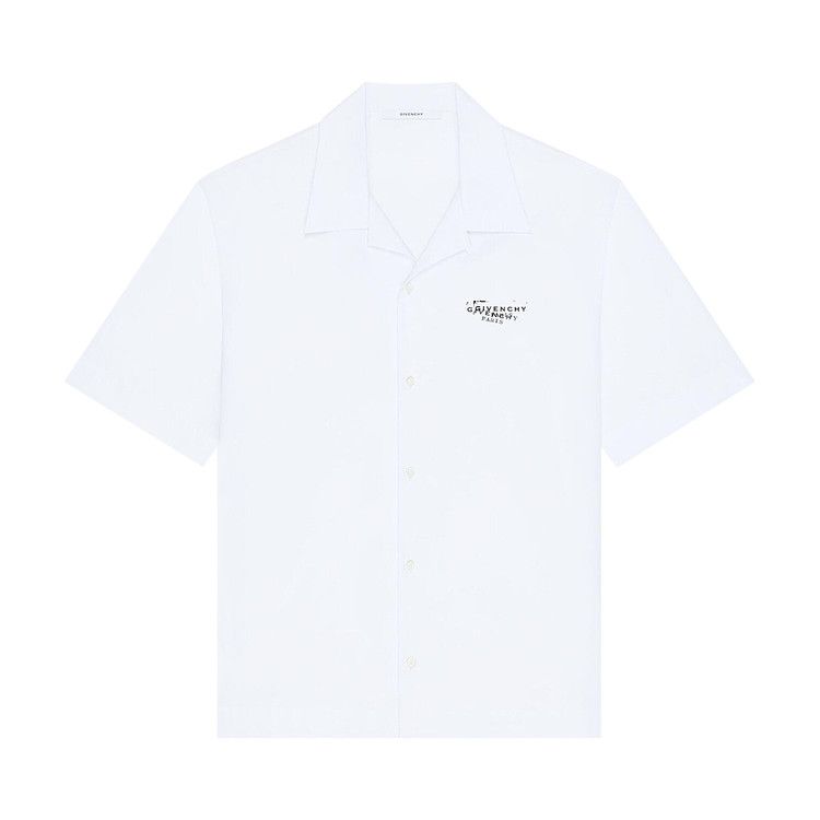 Givenchy Bowling Shirt with Stamp Print 'White'