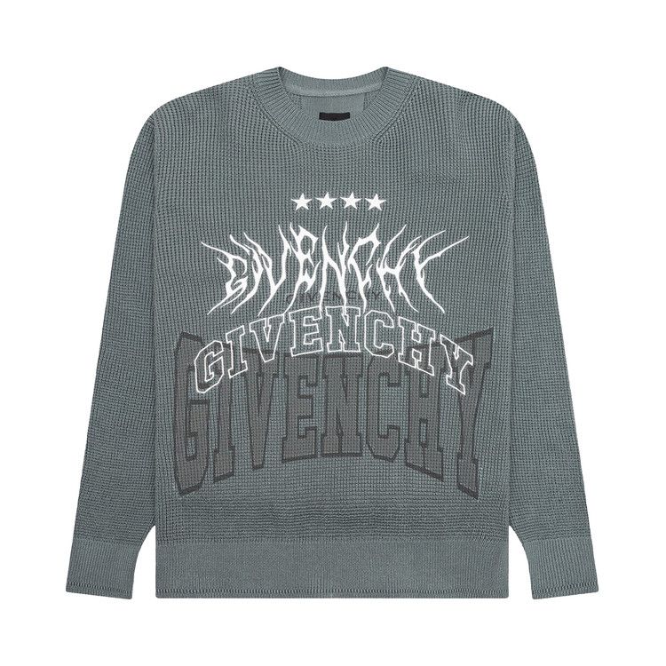 Givenchy Embroidered Metal Logo Crewneck 'Titanium'