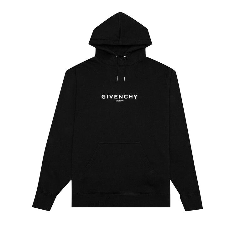 Givenchy Classic Fit Hoodie With Reverse Print 'Black'
