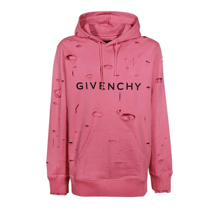 Givenchy Classic Fit Hole Hoodie 'Bright Pink'