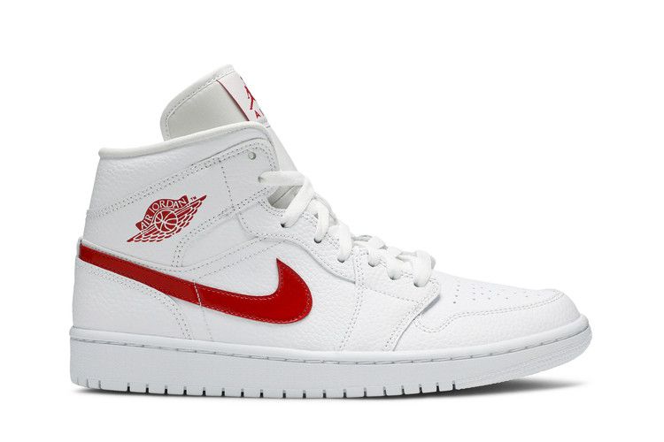Wmns Air Jordan 1 Mid 'White University Red'