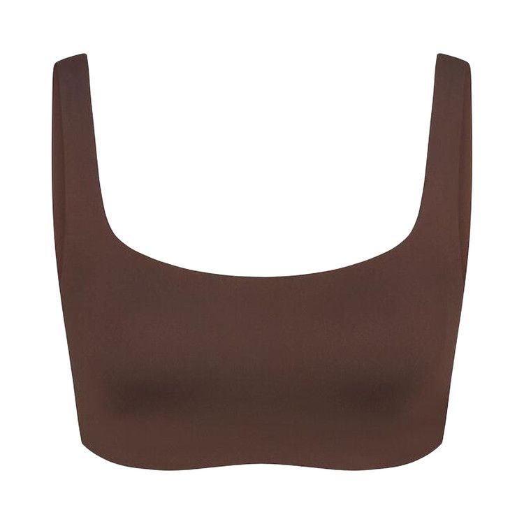 NikeSKIMS Matte Scoop Neck Bra 'Dark Sepia'