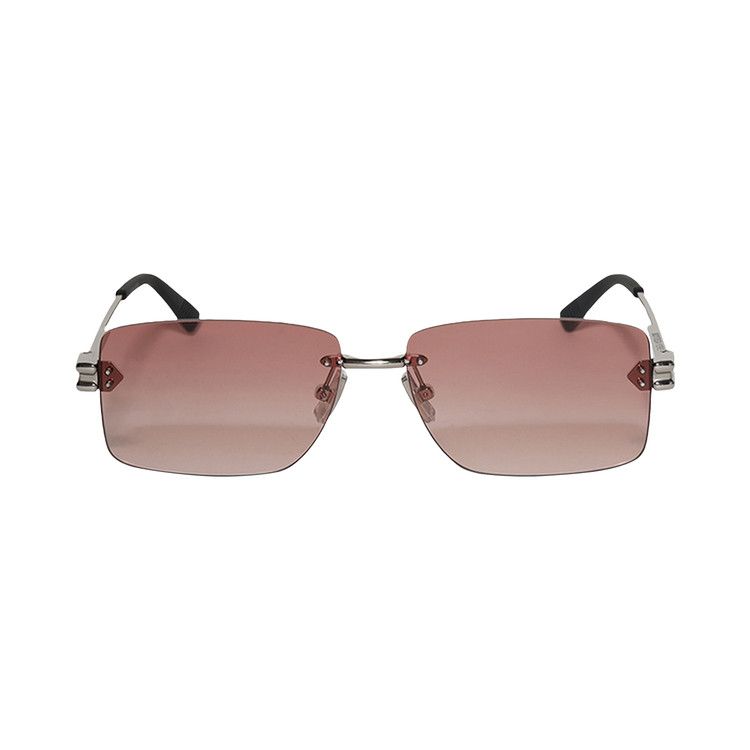 Bottega Veneta Rectangular Sunglasses 'Silver'