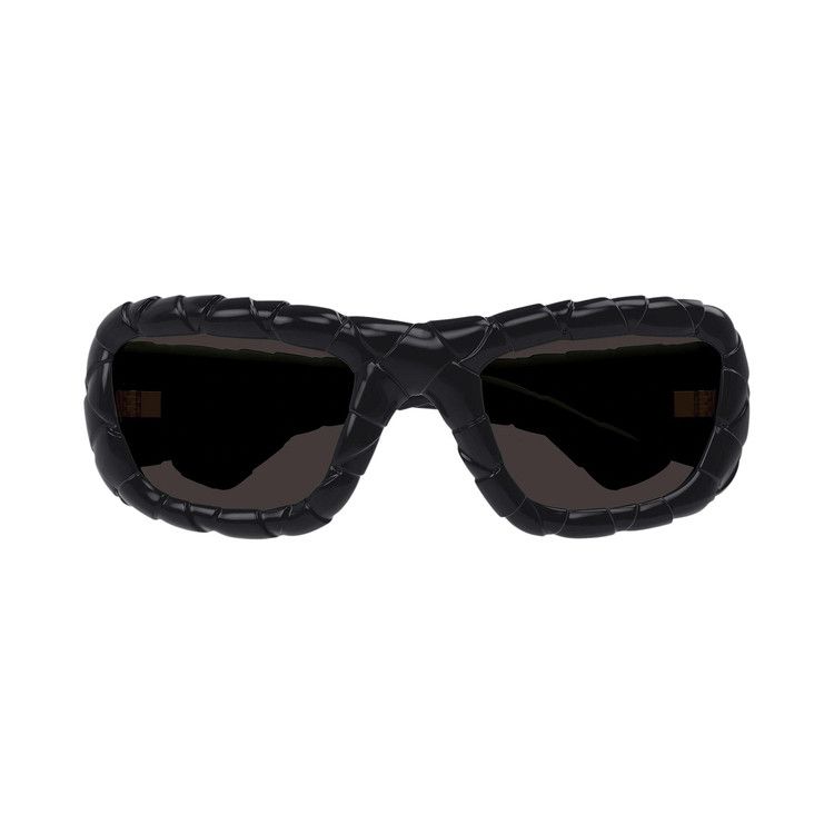 Bottega Veneta Intrecciato Round Sunglasses 'Black'