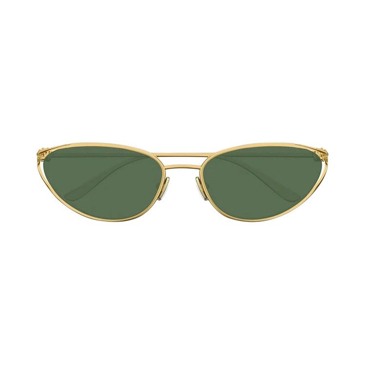 Bottega Veneta Knot Cat Eye Sunglasses 'Gold/Green'