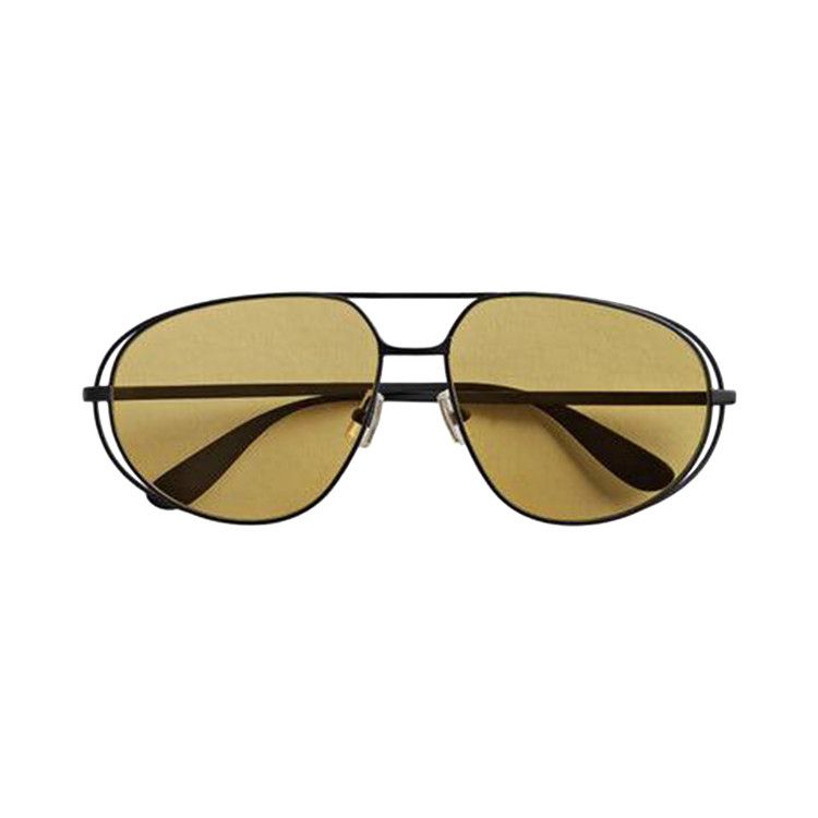 Bottega Veneta Classic Aviator Sunglasses 'Black/Yellow'