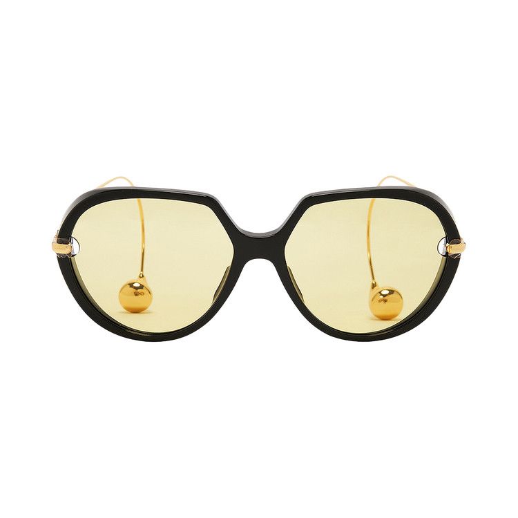 Bottega Veneta Drop Squared Sunglasses 'Black/Yellow'
